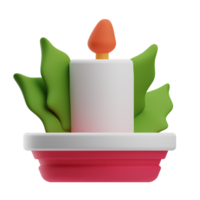 Christmas Candle 3D Illustration png