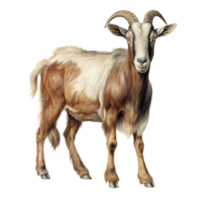 AI generated Goat isolated on transparent background, created with generative AI png