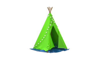 camping tente isolé 3d png