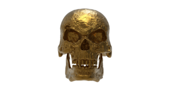 gold skull png image