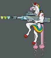 Unicorn Soldier in Action vector