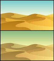 Desert Landscapes Set vector