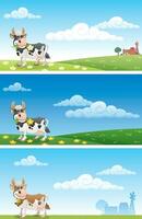 Dairy Farm Landscapes vector