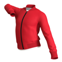 rojo chaqueta con cremallera aislado png