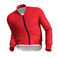 rouge veste avec fermeture éclair isolé png