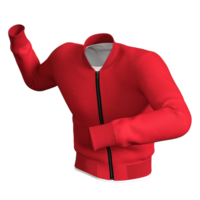 red jacket with zipper isolated png