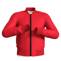 rojo chaqueta con cremallera aislado png