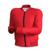 red jacket with zipper isolated png