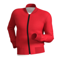 rouge veste avec fermeture éclair isolé png