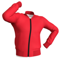 rojo chaqueta con cremallera aislado png