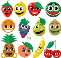 Cartoon Fruits Set vector