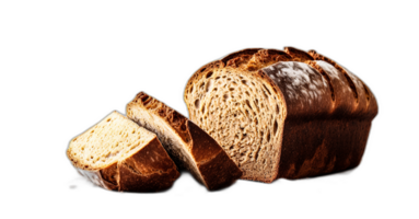 Tasty Brown Bread on Transparent Background, for Culinary Designs AI Generative png