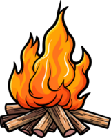 AI generated Bonfire clipart design illustration png