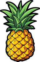 AI generated Pienapple fruit clipart design illustration png