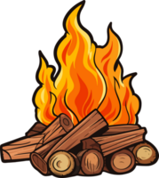 AI generated Bonfire clipart design illustration png