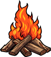 ai generiert Lagerfeuer Clip Art Design Illustration png