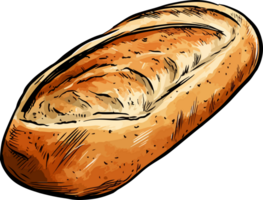 AI generated Bread clipart design illustration png