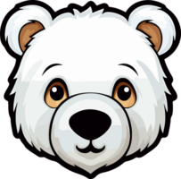 AI generated Bear face clipart design illustration png