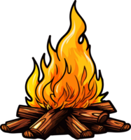 ai generiert Lagerfeuer Clip Art Design Illustration png