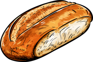 AI generated Bread clipart design illustration png