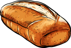 AI generated Bread clipart design illustration png