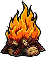 AI generated Bonfire clipart design illustration png