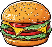 ai generato hamburger clipart design illustrazione png