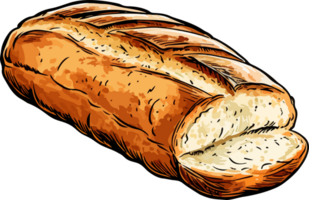 AI generated Bread clipart design illustration png