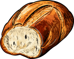 ai genererad bröd ClipArt design illustration png
