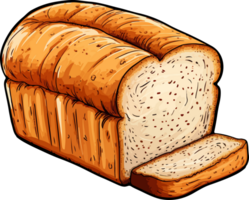 AI generated Bread clipart design illustration png