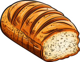 AI generated Bread clipart design illustration png