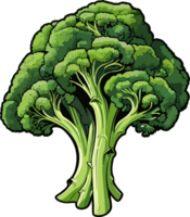 AI generated Broccoli clipart design illustration png