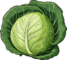 AI generated Cabbage clipart design illustration png