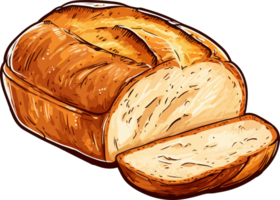 AI generated Bread clipart design illustration png