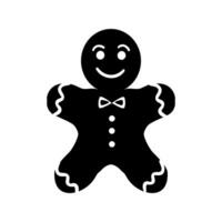 silhouette gingerbread man cookie. Cookie in shape of man. vector. vector