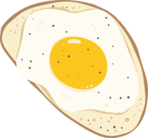 frito ensolarado ovo em torrada sanduíche ilustração png