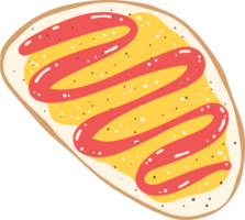 frittata con pomodoro salsa su crostini Sandwich illustrazione png