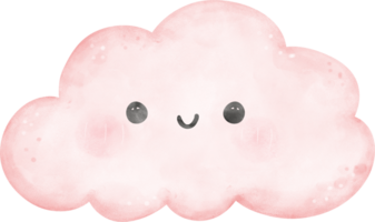 roze wolk waterverf illustratie png