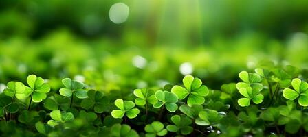 AI generated Green stpatricks day background with text space and festive color tones to celebrate the occasion photo