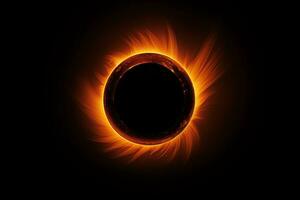 AI generated Captivating solar eclipse a breathtaking celestial phenomenon with the moon blocking the suns rays photo