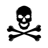 Skull and crossbones.a mark of the danger warning.vector illustration vector