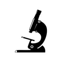 Microscope icon vector.Style is flat symbol.Black silhouette.rounded angles.white background vector