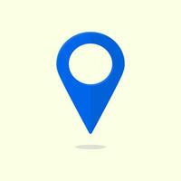 Location map pointer icon GPS positioning symbol.Glossy map isolated on a background vector
