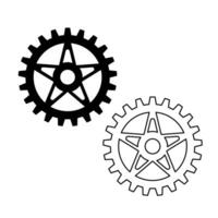 Gear vector icon in flat style.cog wheel isolated on transparent background.vector illustration