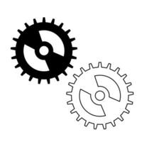 Gear vector icon in flat style.cog wheel isolated on transparent background.vector illustration