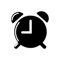 Vector Alarm clock icon on white background. Notifications when the specified time is reached. eps