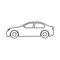 silueta coche icono para logo vehículo marca. ver desde lado. vector ilustración eps