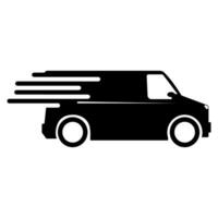 camioneta coche icono. rápido Envío entrega camión plano vector icono para transporte. vector ilustración