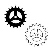 Gear vector icon in flat style.cog wheel isolated on transparent background.vector illustration