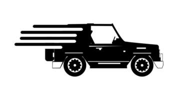 suv coche. rápido Envío entrega plano icono para transporte. vector ilustración eps